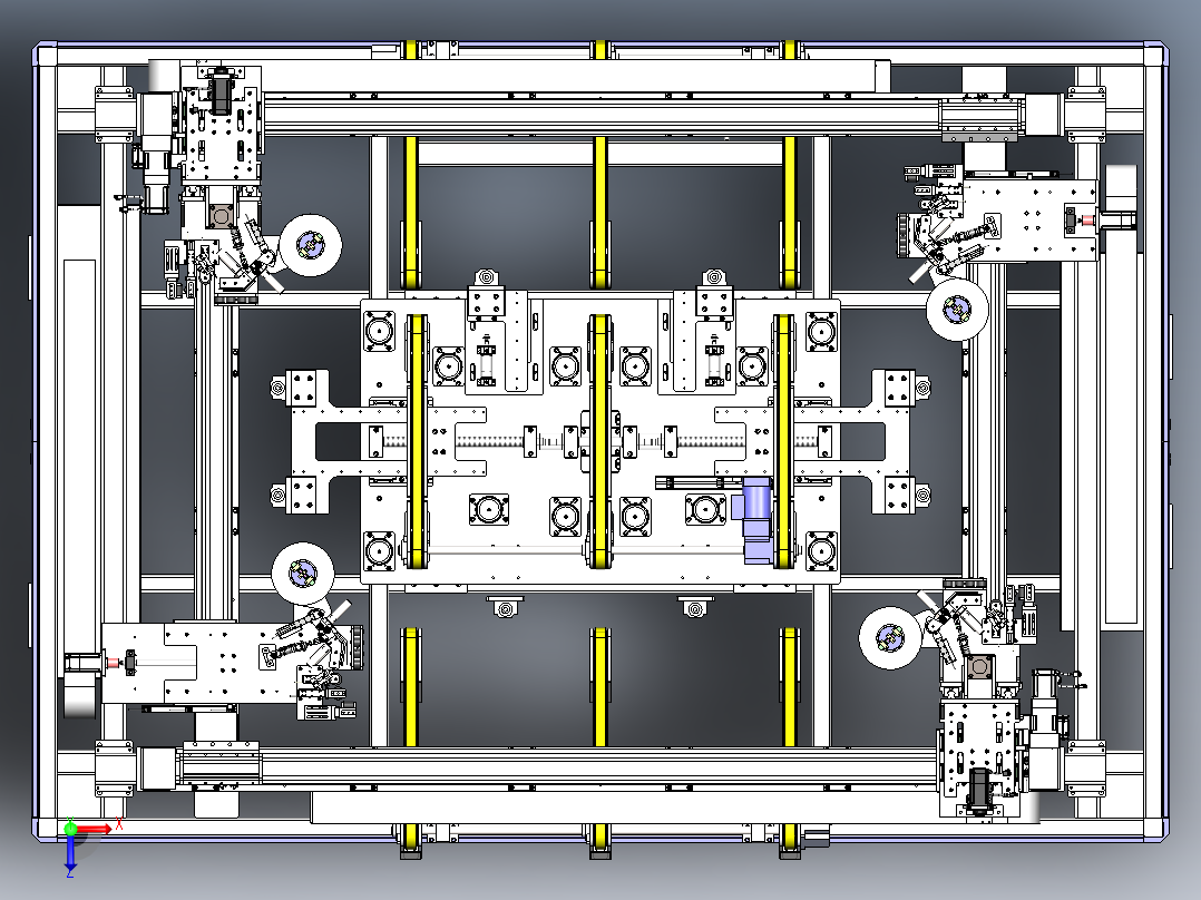 光伏组件双玻封边设备sw17可编辑俯视图