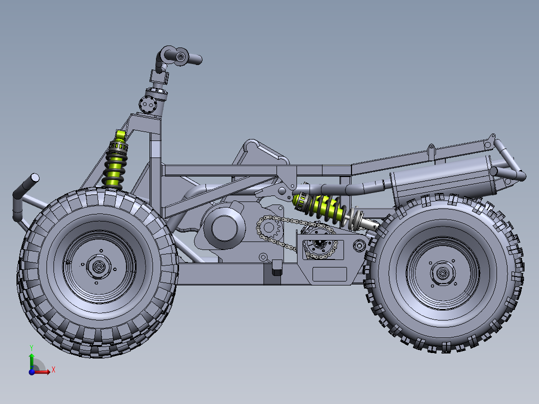 公牛越野车的车架改造及分析前视图