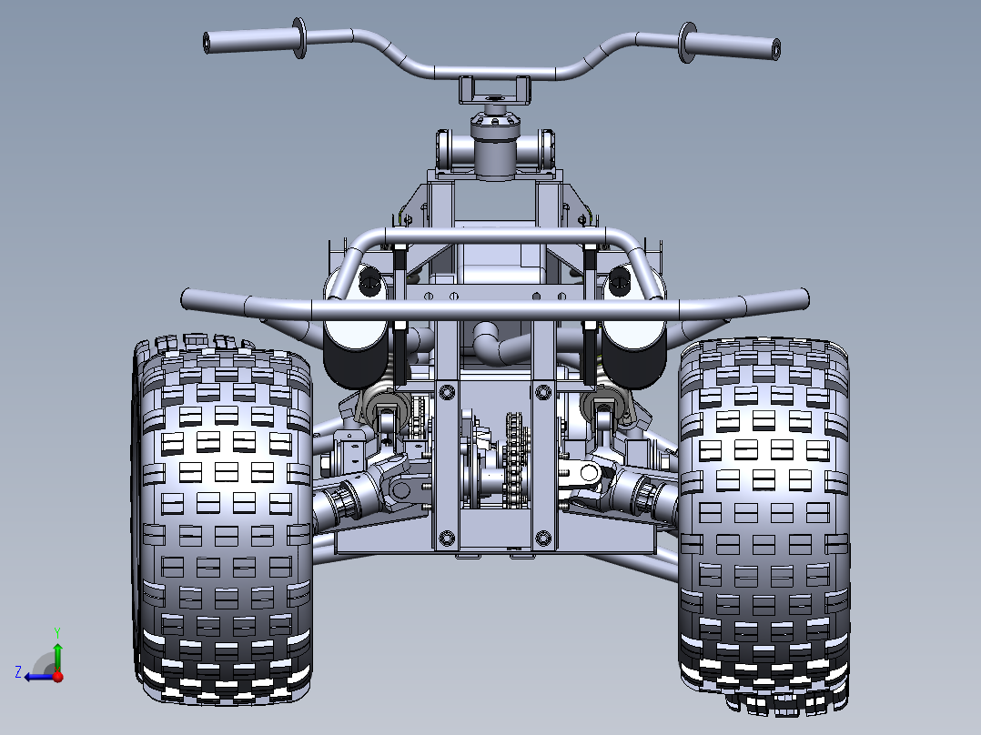 公牛越野车的车架改造及分析右视图