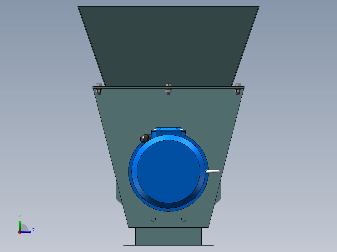 颗粒料投料装置左视图