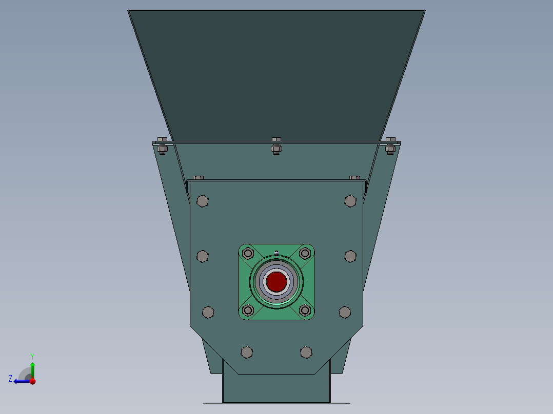 颗粒料投料装置右视图