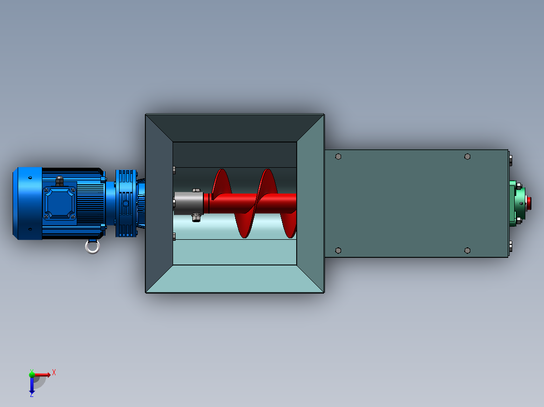 颗粒料投料装置俯视图