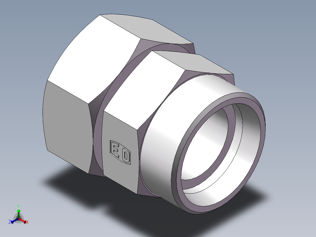 直通同径度接头、2C-45主视图