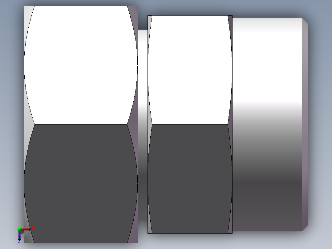 直通同径度接头、2C-45俯视图