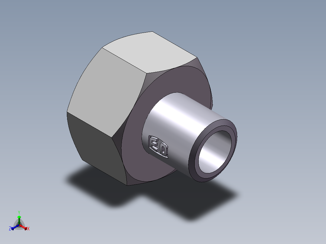 90度焊接接头、SKA25X4-正等轴测图