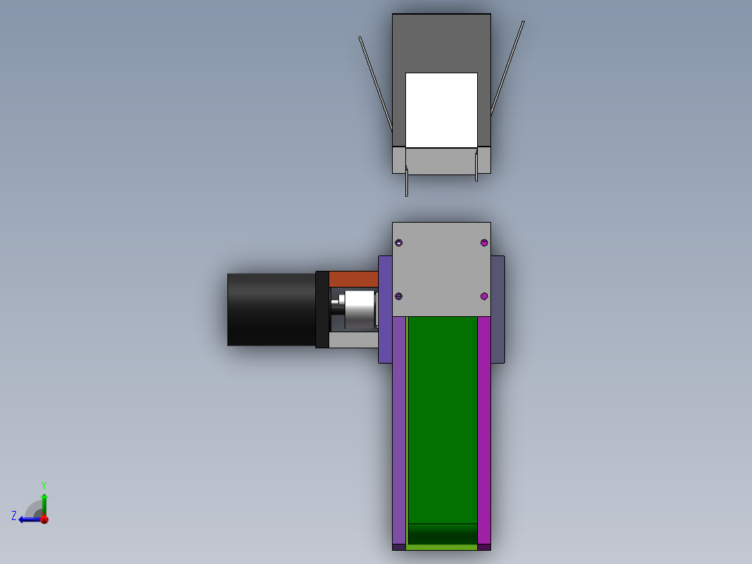 长250宽50小型PVC皮带线右视图