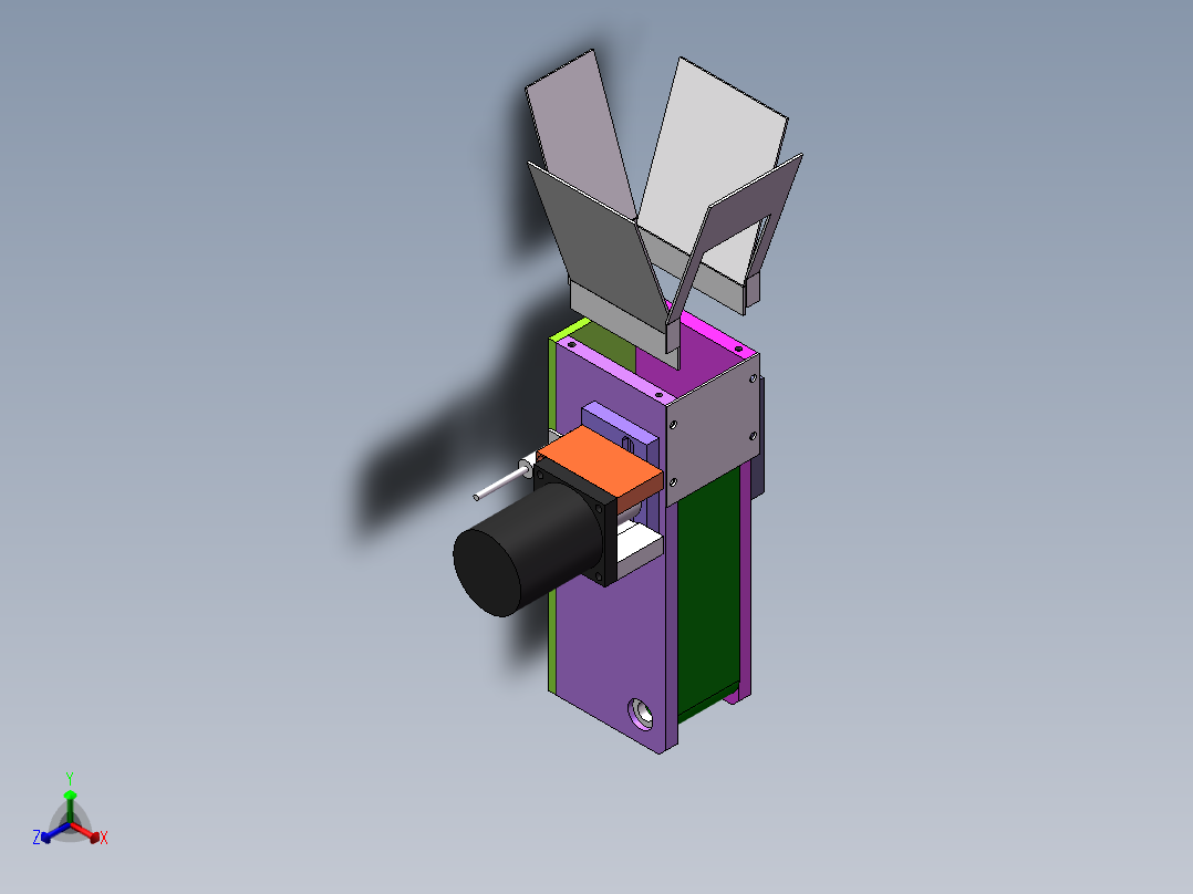 长250宽50小型PVC皮带线正等轴测图