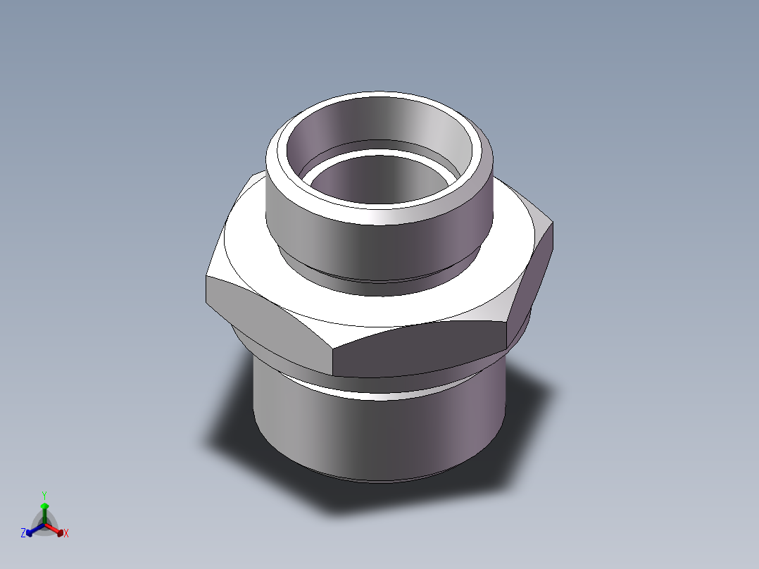 英制管螺纹ED密封、1CB-30-16WD非标正等轴测图