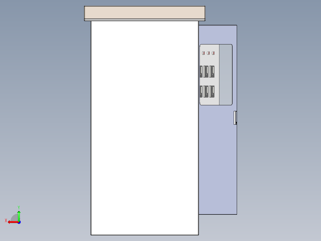 室外双电源柜后视图