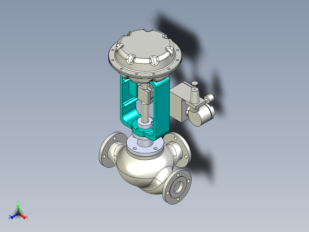 川仪气动薄膜三通调节阀-Dn65