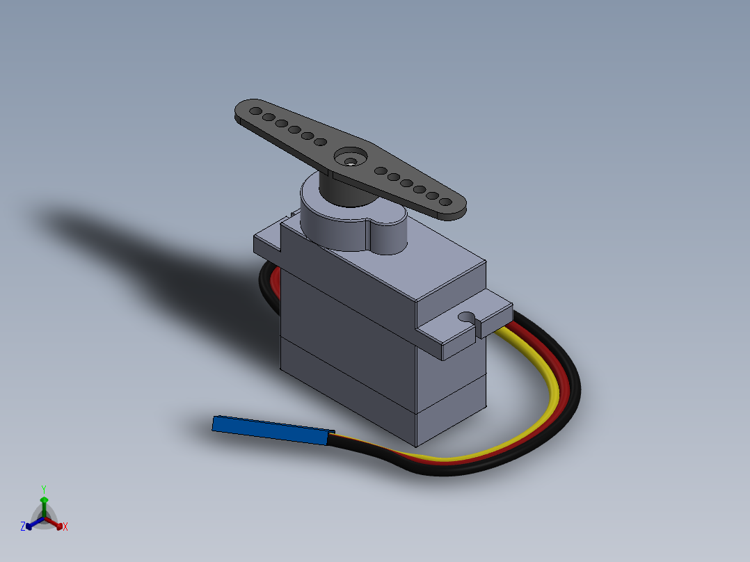 舵机(68)正等轴测图