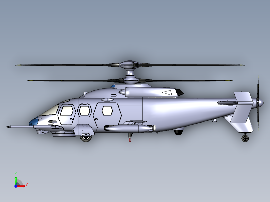 ASW灰狼攻击直升机前视图