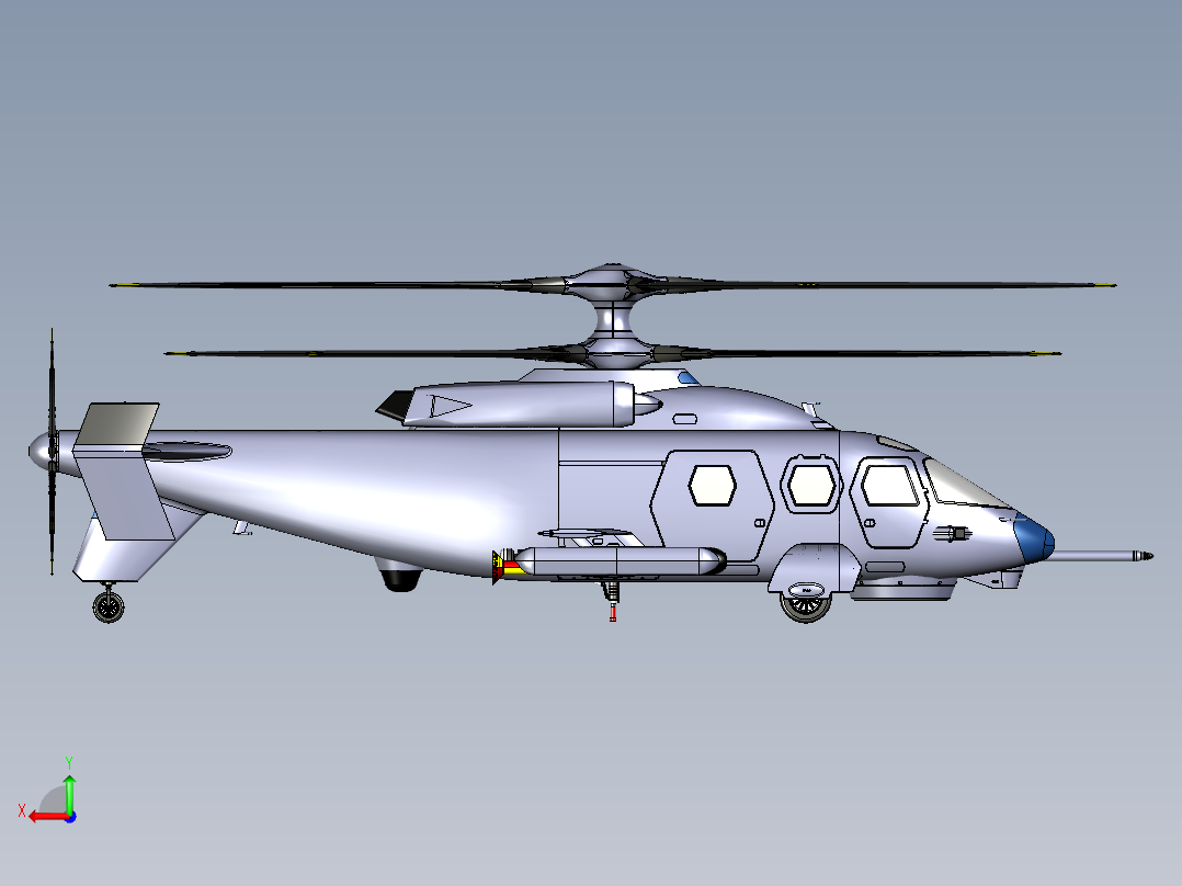 ASW灰狼攻击直升机后视图