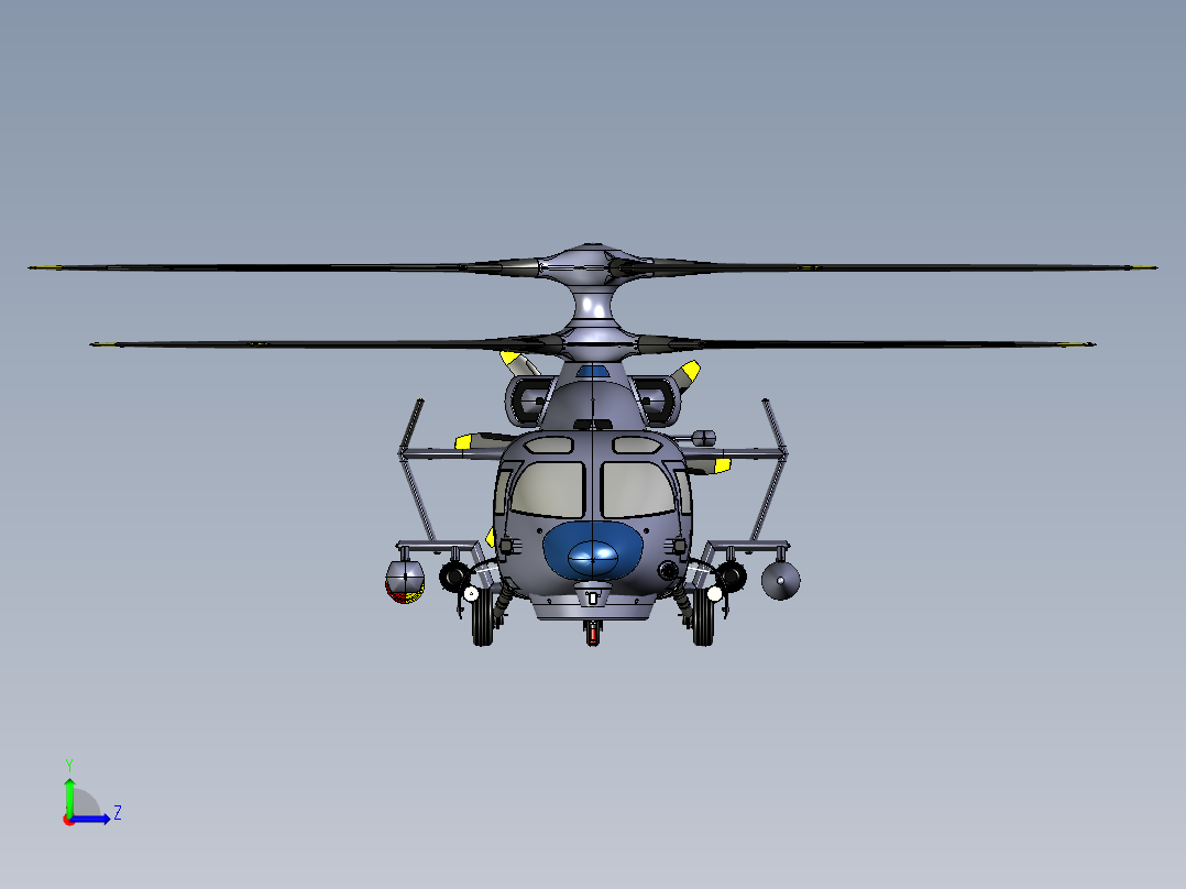 ASW灰狼攻击直升机左视图