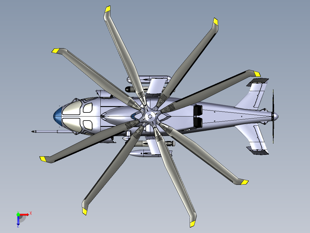 ASW灰狼攻击直升机俯视图