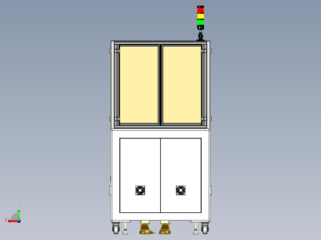 双工位工件打磨机sw22可编辑后视图