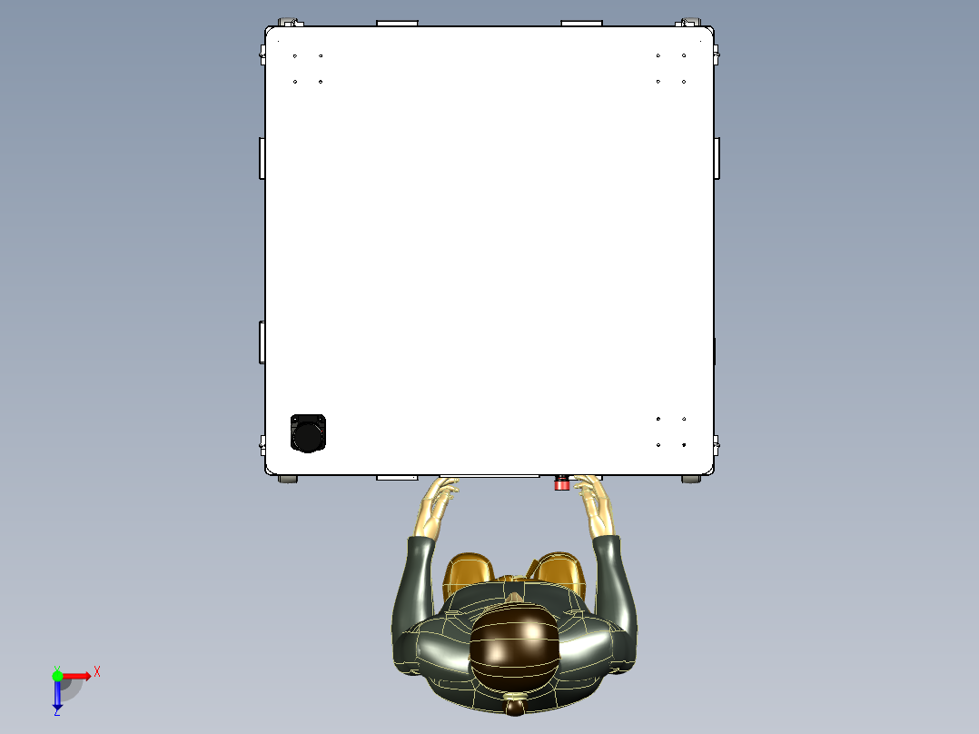 双工位工件打磨机sw22可编辑俯视图
