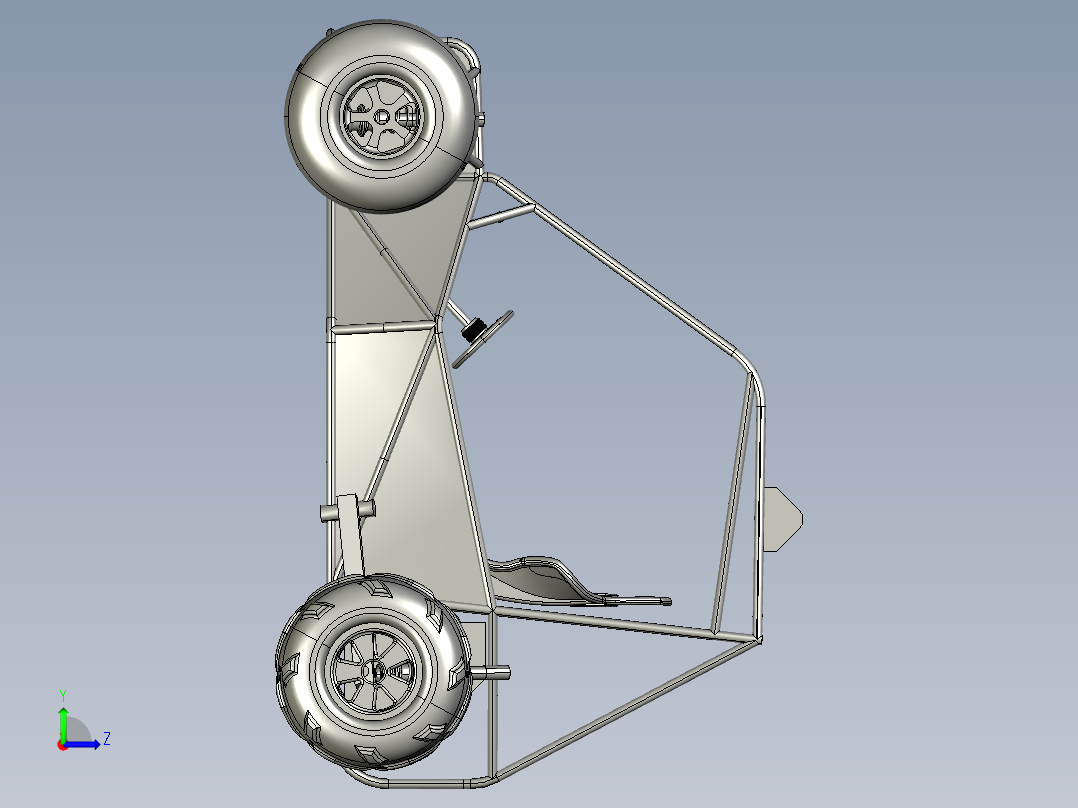 A3003675-卡丁车越野车钢管车左视图