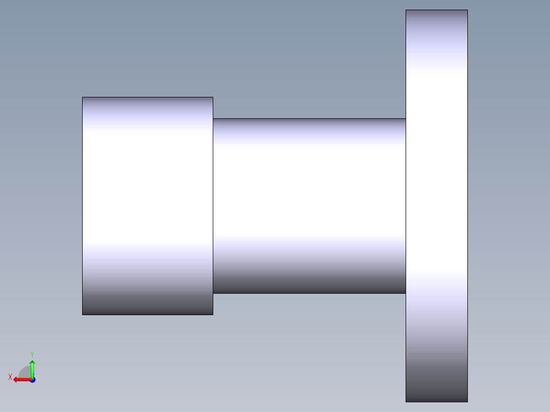 法兰联轴器（半联轴器）后视图