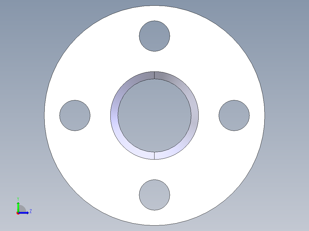 法兰联轴器（半联轴器）左视图