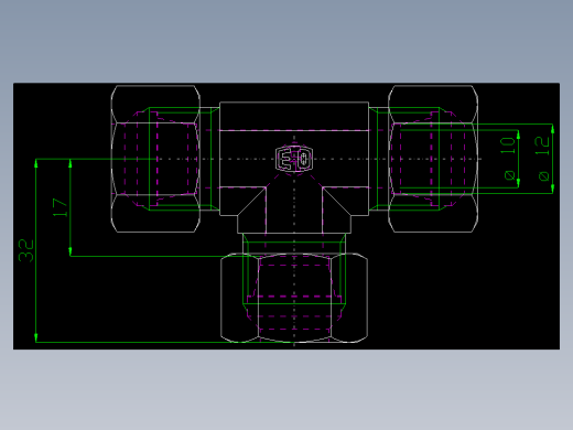PARKER管接头EO Union tee T12LCF_front