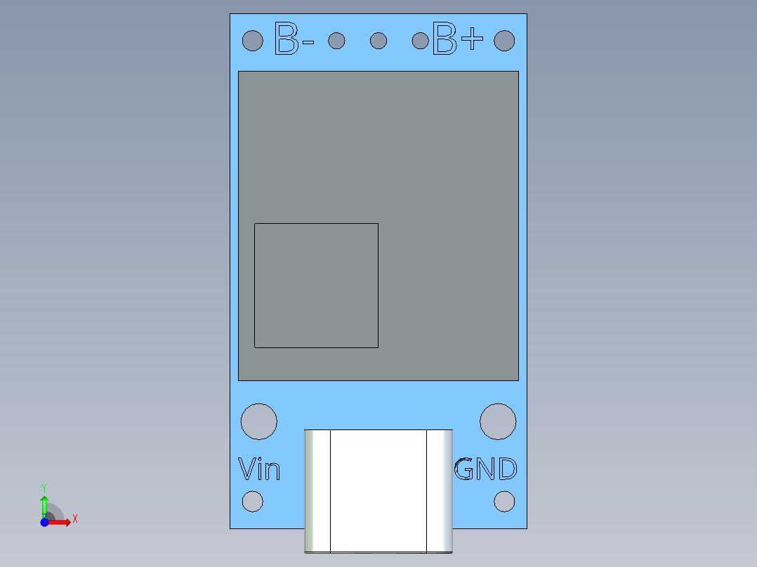 电池充电控制器前视图
