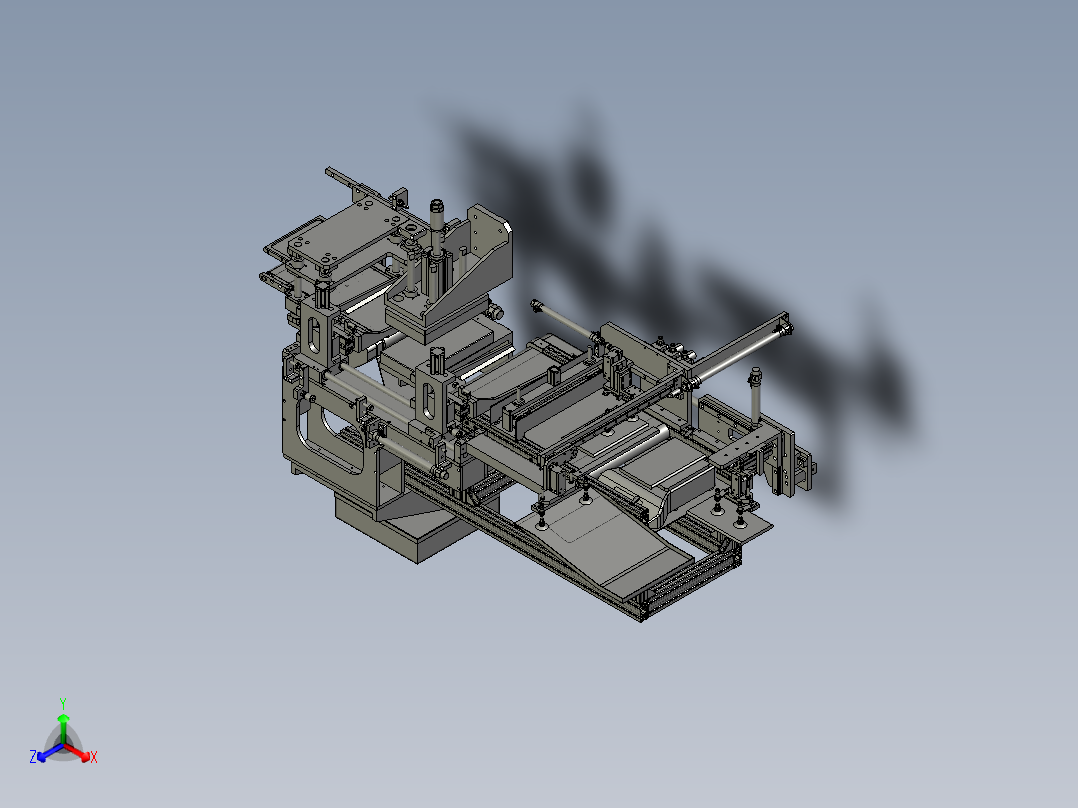 YWP200K4-10-00下料组件正等轴测图