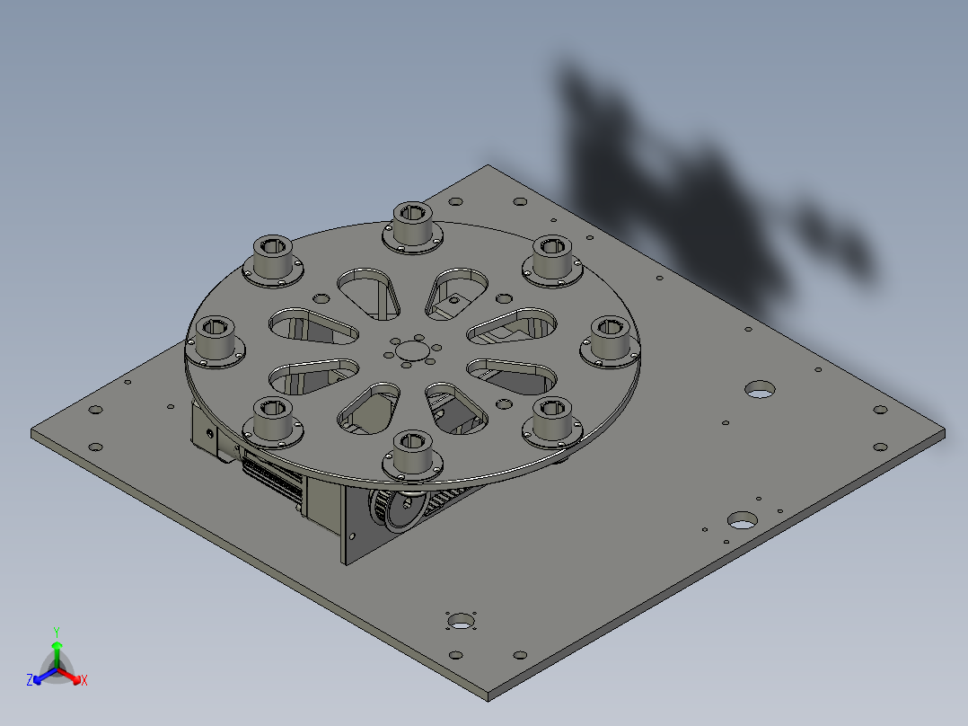 机箱上板转盘组件