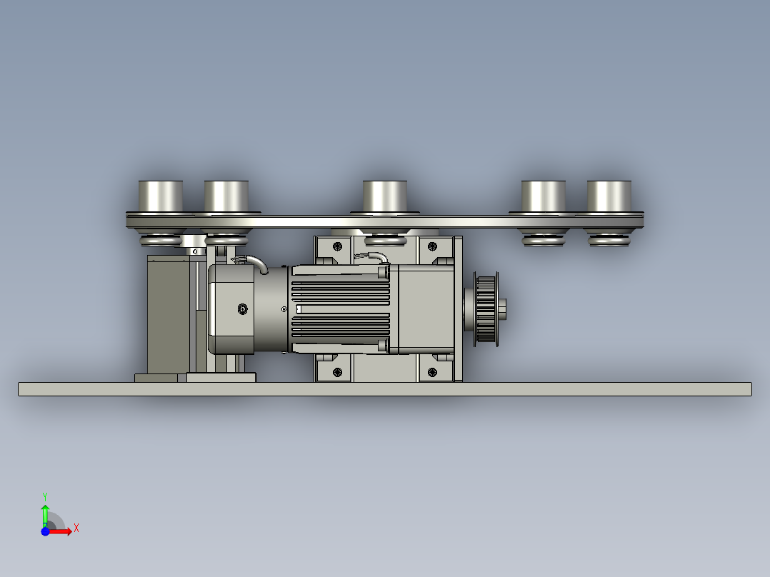 机箱上板转盘组件前视图