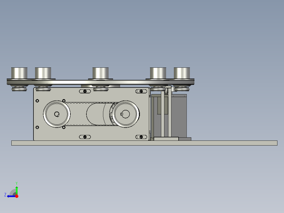 机箱上板转盘组件右视图