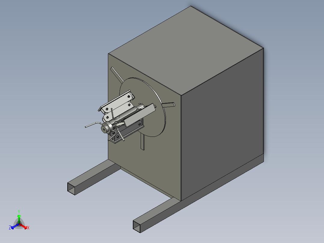 收卷放卷机正等轴测图