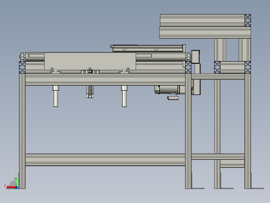 钻拉工作台后视图