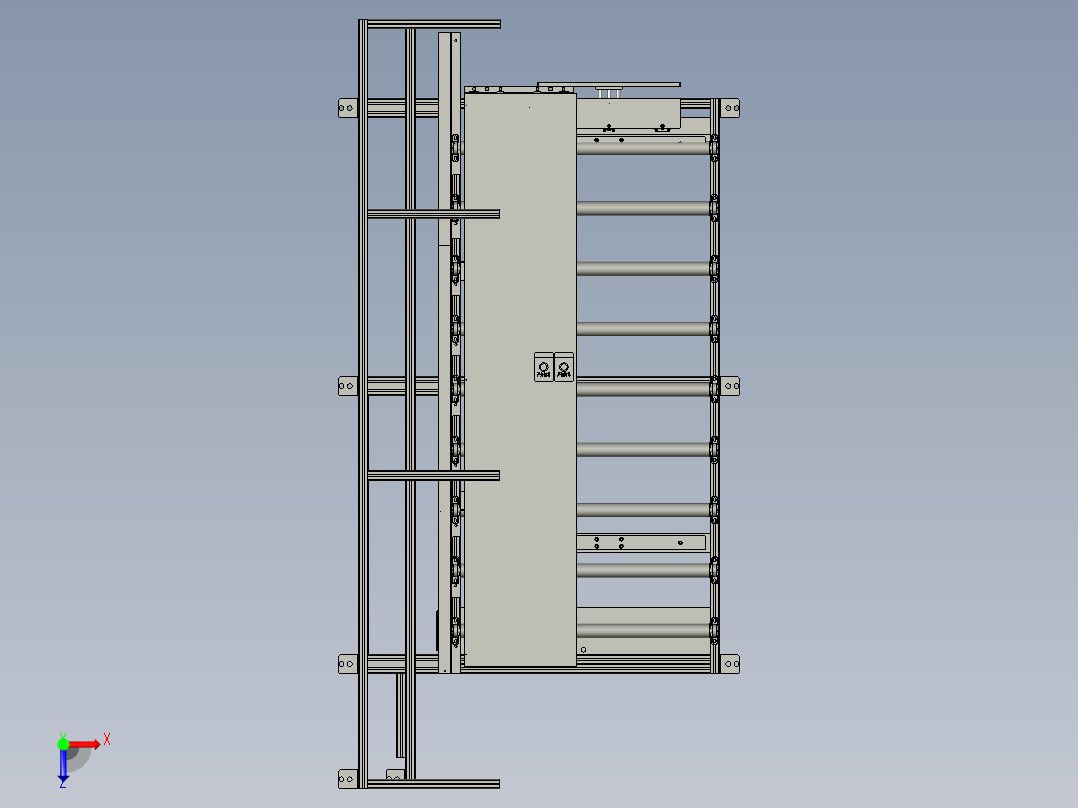 钻拉工作台俯视图