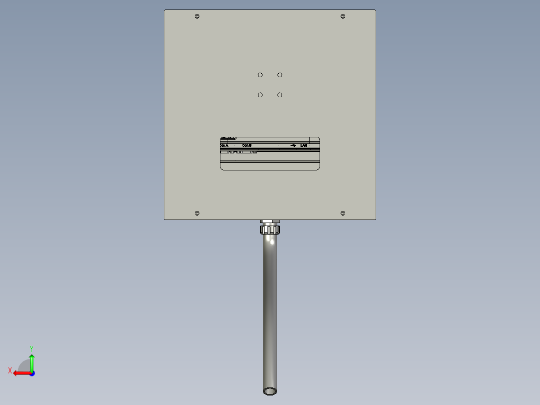 10寸挂载式操作盒后视图