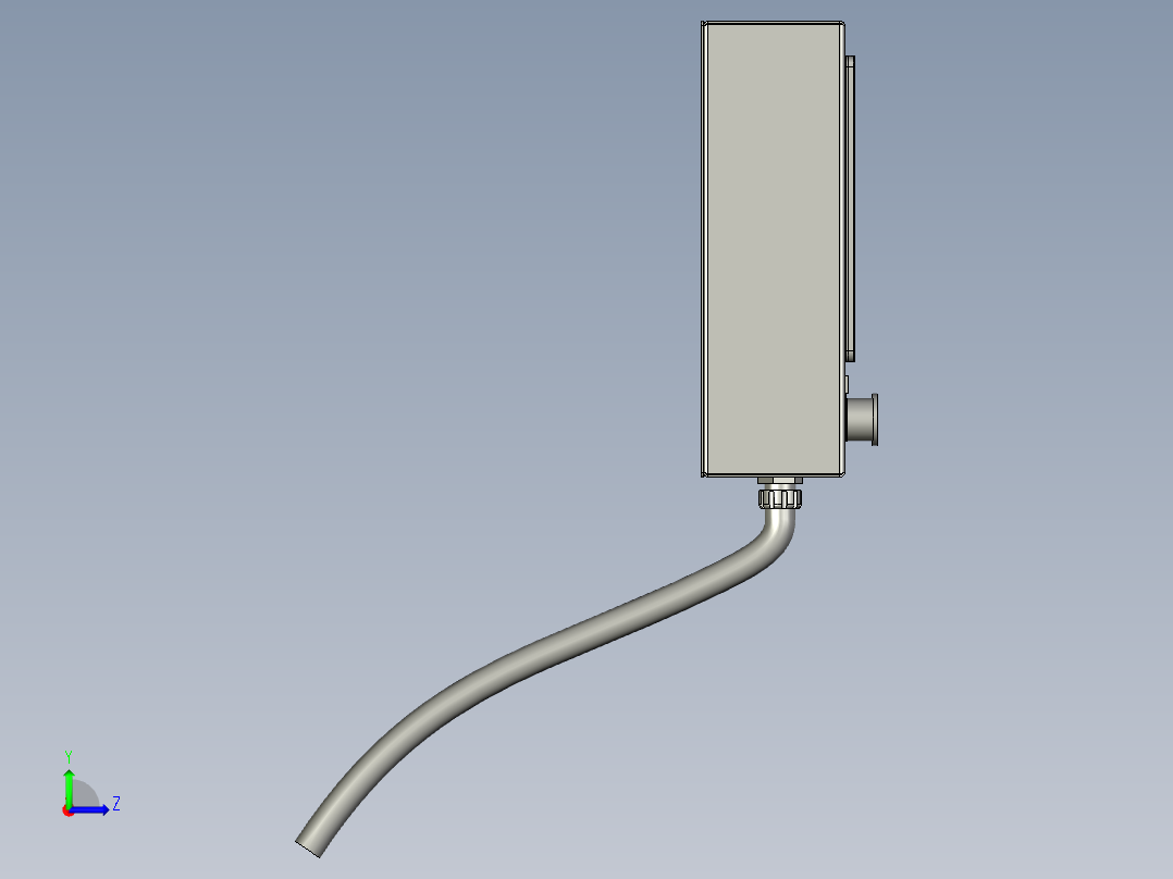 10寸挂载式操作盒左视图