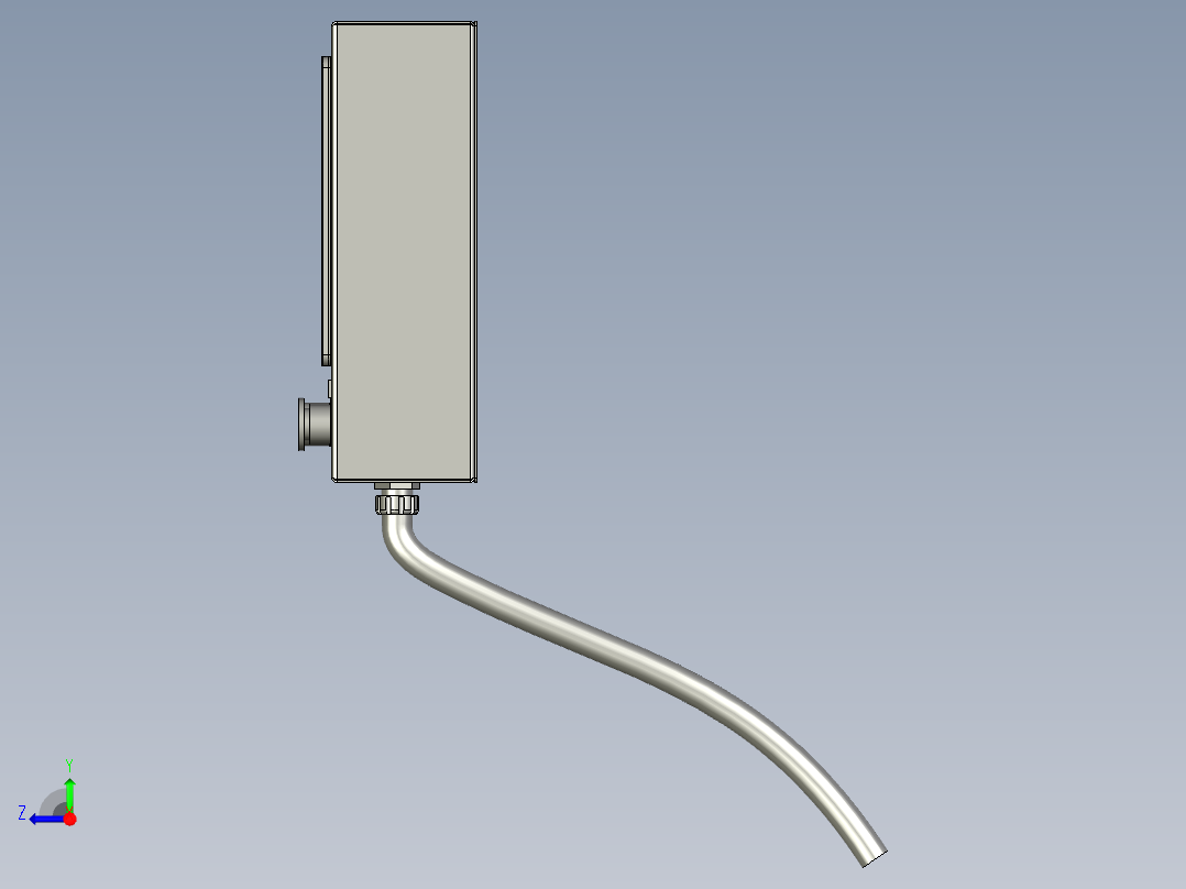10寸挂载式操作盒右视图