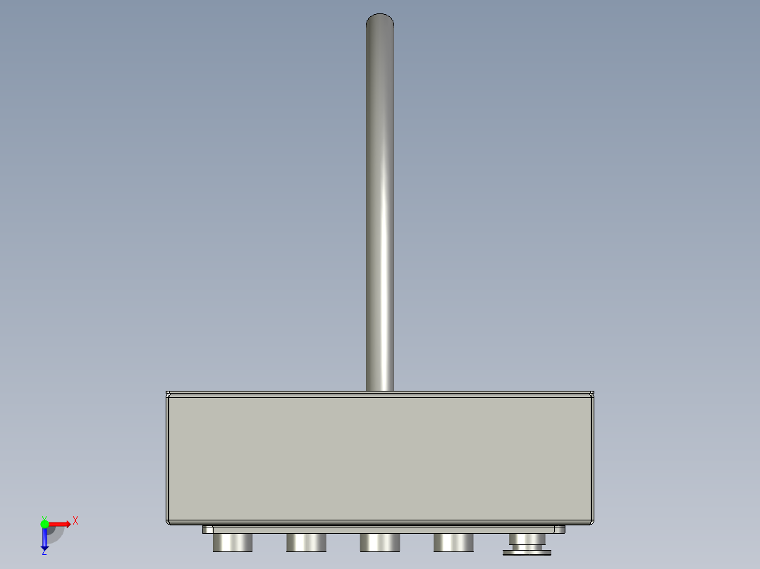10寸挂载式操作盒俯视图