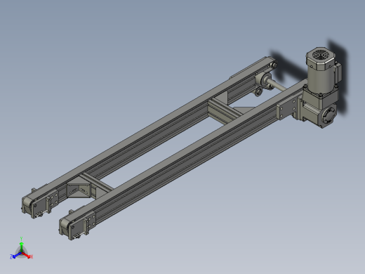 平皮带输送线总装-电机右置