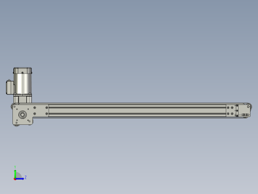 平皮带输送线总装-电机右置左视缩略图