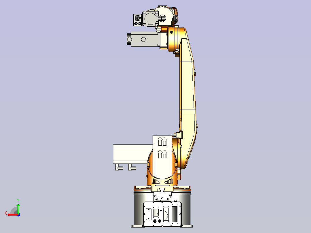 埃斯顿-ER10-2000三维模型图纸后视图