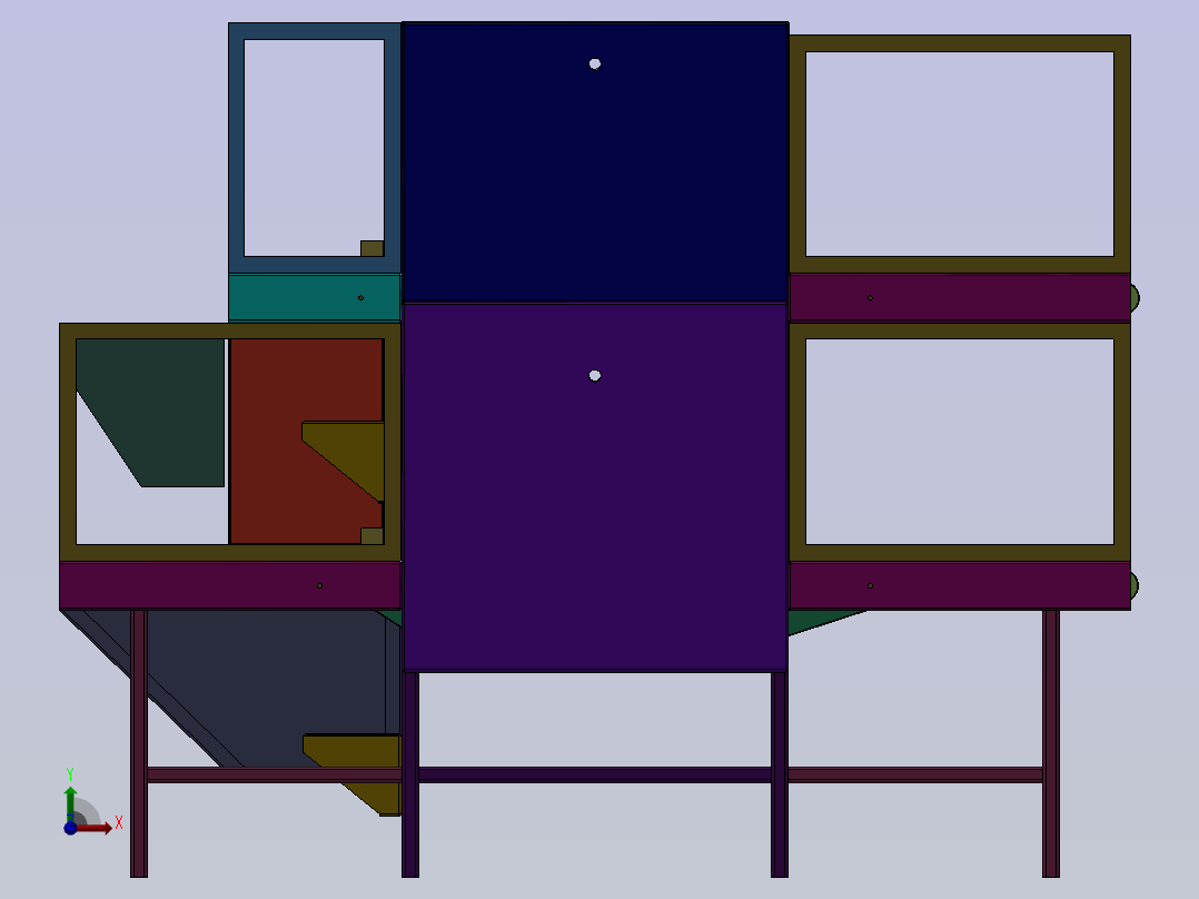双层破泡辊筒线 sw24前视图