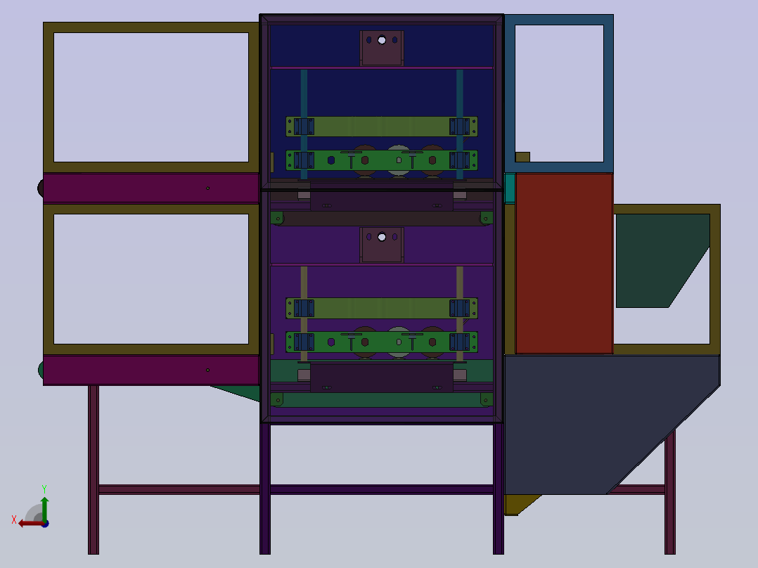 双层破泡辊筒线 sw24后视图