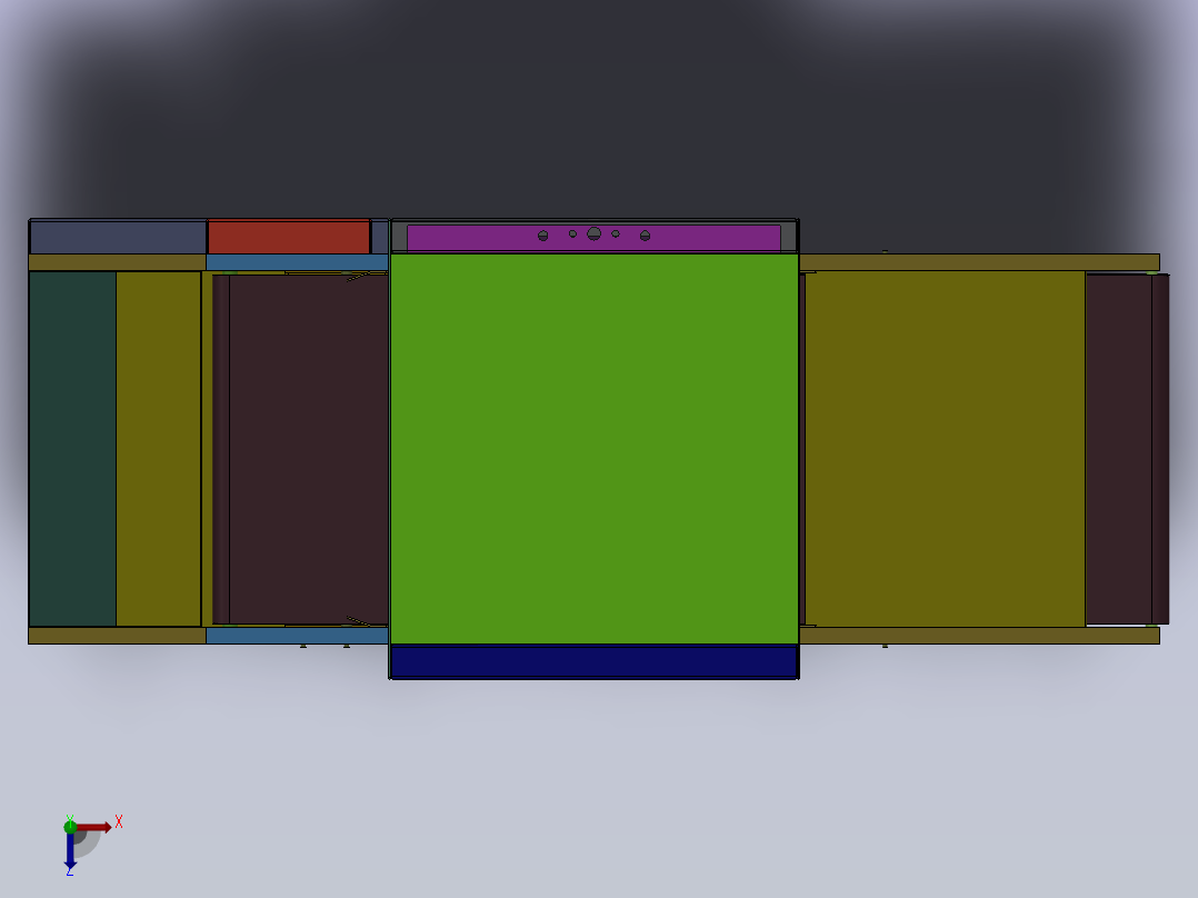 双层破泡辊筒线 sw24俯视图