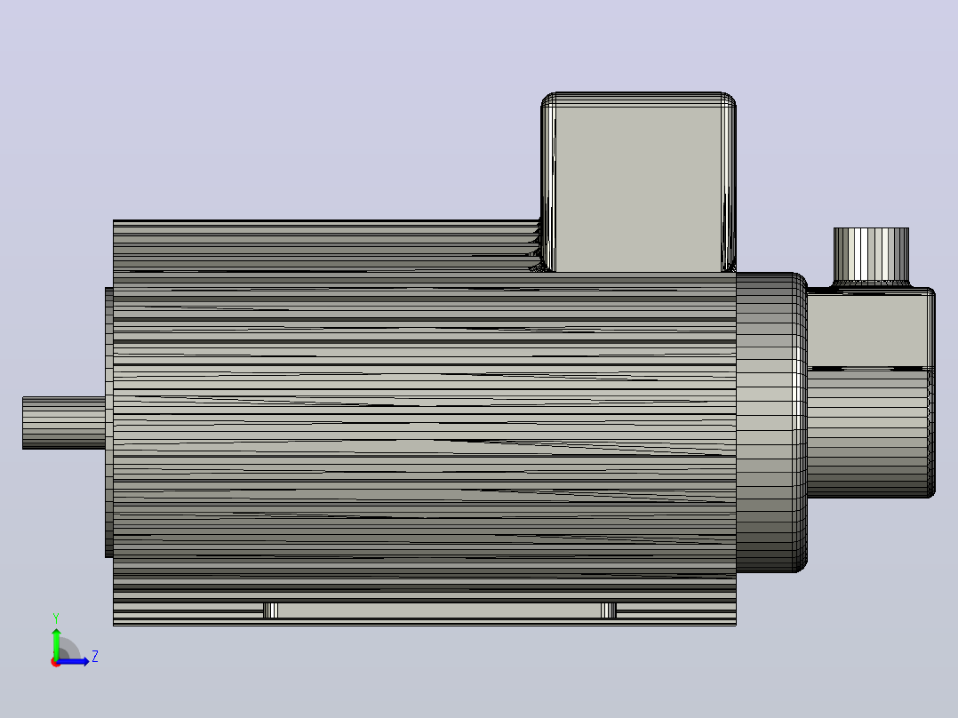 电机功率TEC 2HP 1750 RPM左视图