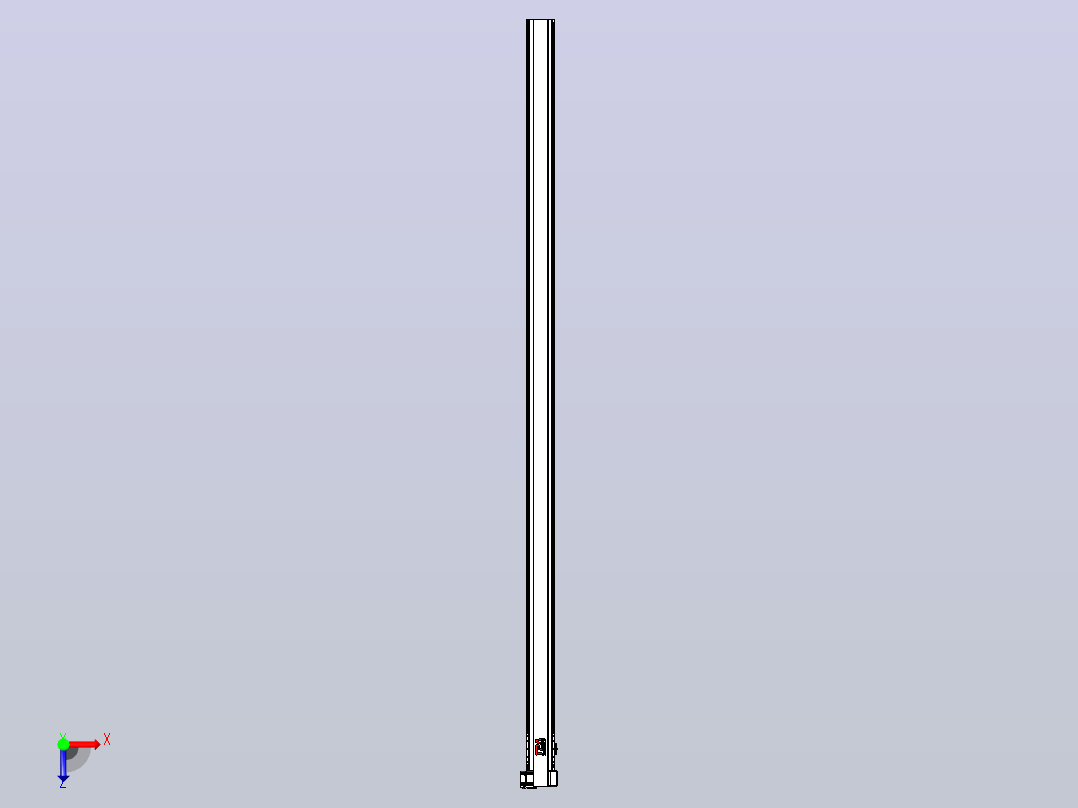 皮带直线轴半封闭可选导轨TPA-HNB-120D-110-L2950-RP-C-P40-N3俯视图