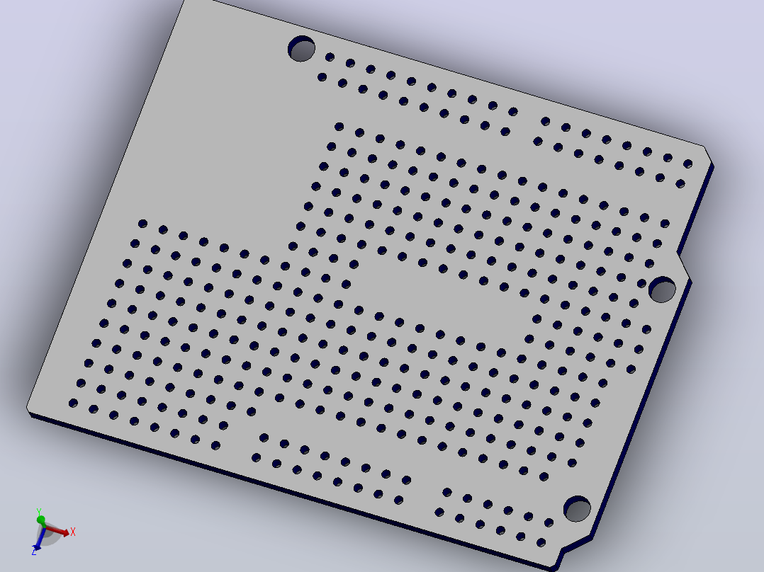 Arduino的原型护盾R3模型主视图