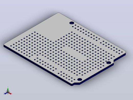 Arduino的原型护盾R3模型正等轴测缩略图