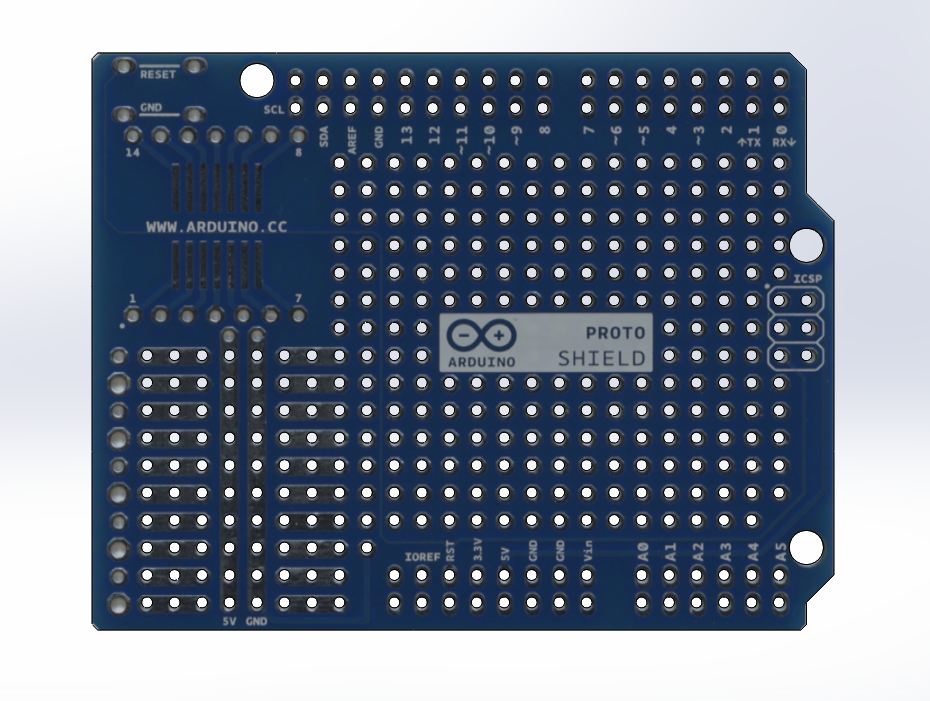 Arduino的原型护盾R3模型