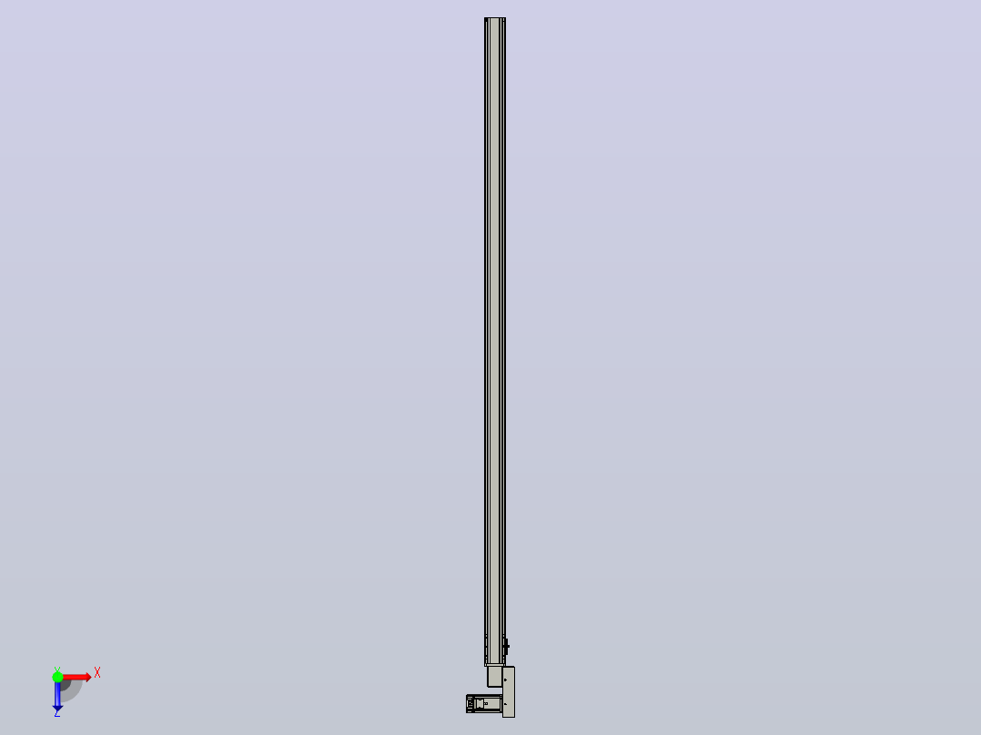 皮带直线轴半封闭可选导轨TPA-HNB-65S-90-L1950-MR-C-P10-N3俯视图
