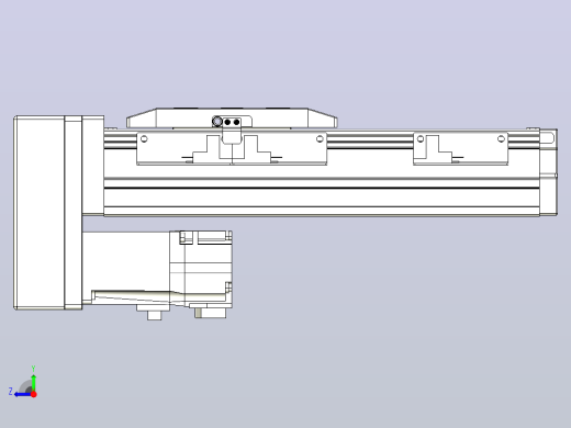滚珠丝杠直线轴内置导轨TPA-GCR-50-1210C-L100-MP-M10-N3右视缩略图
